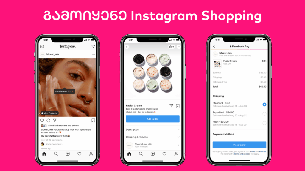 როგორ მოვიპოვოთ მეტი გამომწერი ინსტაგრამზე: 24 რჩევა, რომელიც რეკორდულ ზრდას მოგიტანთ 4 Instagram Shopp - ვიზუალიზაცია